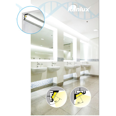 Profil Aluminiowy Narożny Natynkowy do Taśmy LED Anodowany 1m PROFILO Kanlux