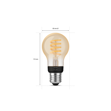 3x Żarówka LED E27 A60 7W = 40W 550lm 2200-4500K CCT FILAMENT SMART Inteligentna Bluetooth ZigBee White Ambiance Philips HUE