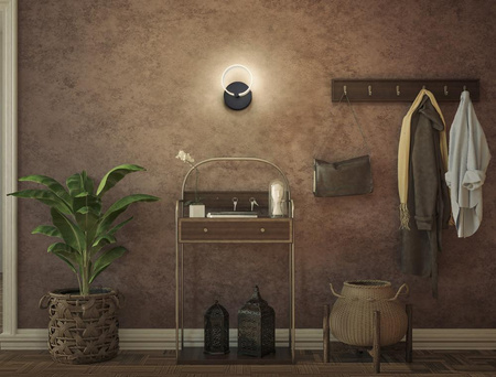 Lampa LED Ścienna Sufitowa Kinkiet Oprawa Natynkowa 8W 370lm CCT Dekoracyjna Czarny Circle Ledvance