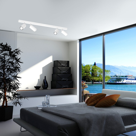 Lampa Sufitowa HUDSON Biała 4xGU10 Milagro