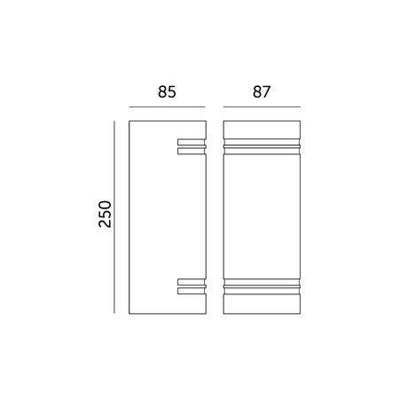 Lampa Ogrodowa Kinkiet Elewacyjny Zewnętrzny 2x GU10 IP44 Szara Quazar Kobi