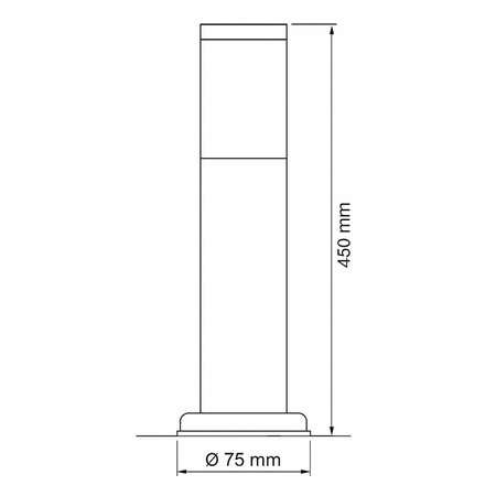 Lampa LED Ogrodowa Stojąca Zewnętrzna Słupek E27 Czarny IP44 Manila 45cm Masterled
