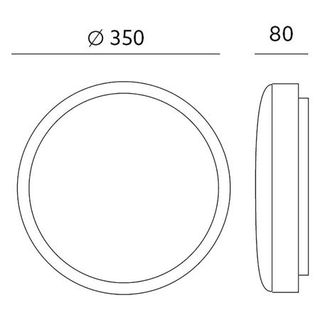 Plafon LED Lampa Sufitowa Natynkowa Łazienkowa 24W 4000K IP44 ZOE Biała 35cm
