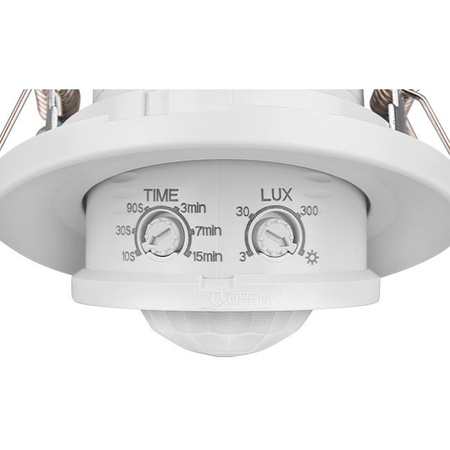Czujnik RUCHU PIR regulowany podtynkowy 360°