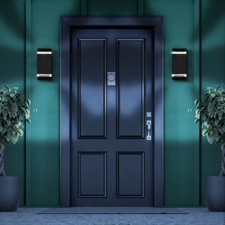 Kinkiet ogrodowy elewacyjny góra dół Gilbert 2xGU10 Y218 Ip44 GOLDLUX (Polux) czarny