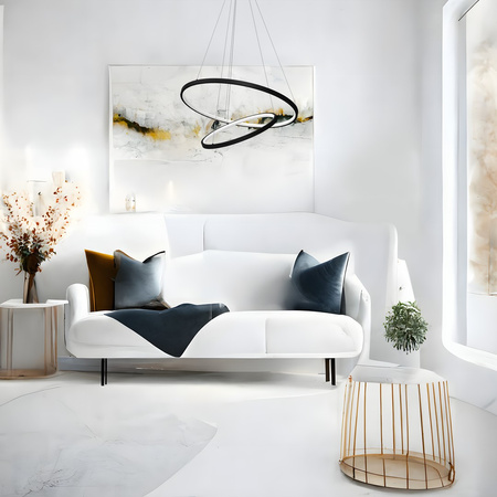 Lampa Wisząca Sufitowa ROTONDA Czarna 51W LED Milagro