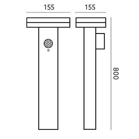 Lampa Ogrodowa Solarna LED 5,5W 4000K SŁUPEK 80cm SOLARIS 3S Kobi