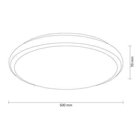 Plafoniera LED Oprawa Sufitowa Irina 36W 1980lm 50cm GOLDLUX (Polux) + pilot
