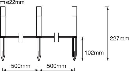 Słupki oświetleniowe LED RGB+W 1,9W SMART+ WiFi Garden 3 POLE Mini LEDVANCE - Rozszerzenie