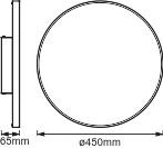 Plafon LED Natynkowy 28W 2700lm 3000K Ciepła 45cm Okrągły PLANON Frameless LEDVANCE