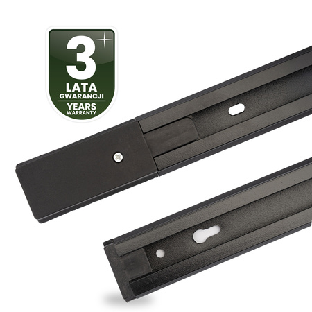 Szynoprzewód Czarny Jednofazowy Aluminiowy Szyna Do Reflektorów Szynowych 200cm LUMILED