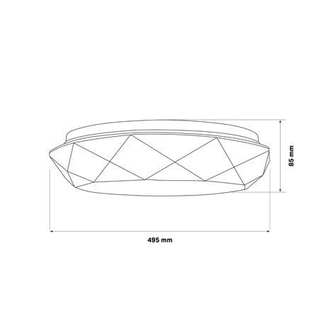 Plafon LED Oprawa Sufitowa 72W 8000lm CCT 120° Biała IP44 Pilot Ściemnialna Galaxy Sanico Goldlux
