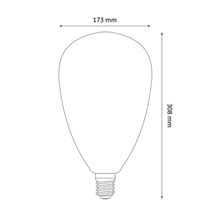 Żarówka Dekoracyjna LED E27 FILAMENT S173 4W 260lm 1800K Ciepła 320° DecoVintage Amber GOLDLUX (Polux)