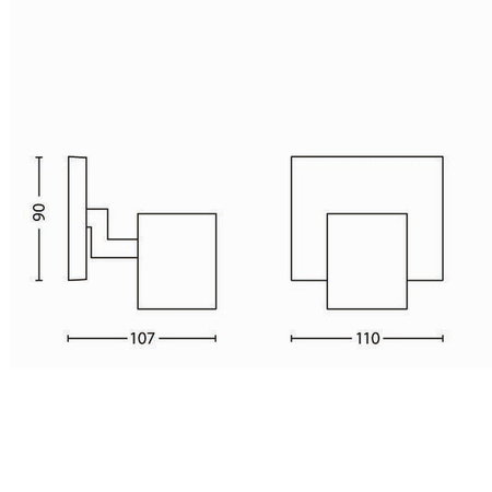 Lampa Kinkiet Ścienny Reflektor GU10 Biała Runner Philips