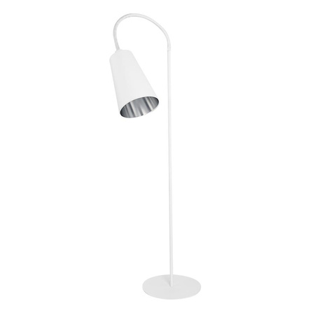 Lampa Podłogowa Stojąca WIRE SILVER Elastyczne Ramię Biało-Srebrna Nowoczesna E27 5166 TK Lighting