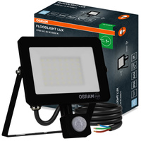 Naświetlacz LED Halogen Zewnętrzny Reflektor 30W 6500K 2700lm IP65 z Czujnikiem Ruchu i Światła FLOODLIGHT LUX SENSOR OSRAM