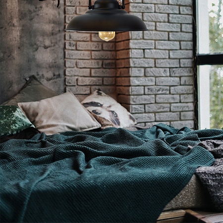 Lampa Wisząca Sufitowa RETRO IL MIO ICELAND 1xE27 Czarna - GOLDLUX (Polux)