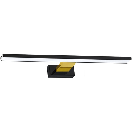 Lampa Ścienna Kinkiet SHINE Czarna Złota 60cm 13,8W LED Milagro