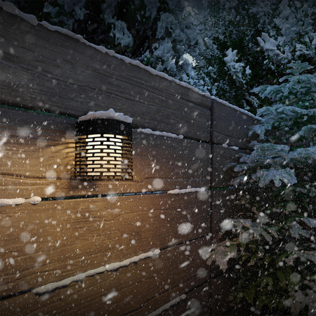 Kinkiet Ogrodowy Lampa Zewnętrzna Elewacyjna Solarny 3.8W 400lm 2700K Ciepła IP44 Czarna z Czujnikiem Ruchu Hara Philips