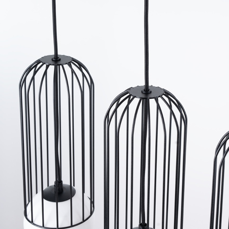 Lampa Sufitowa Wisząca Zwis 3x G9 Nieregularna Czarna Nowoczesna Brina Sollux