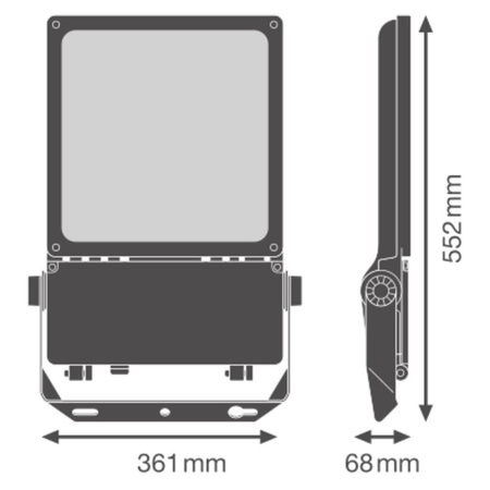 Naświetlacz LED Reflektor Zewnętrzny Lampa 180W 25500lm 3000K IP66 Biały Floodlight Ledvance