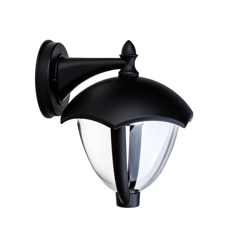 Lampa Ogrodowa Oprawa Elewacyjna Kinkiet E27 Mleczny Klosz Czarna VT-731 V-TAC