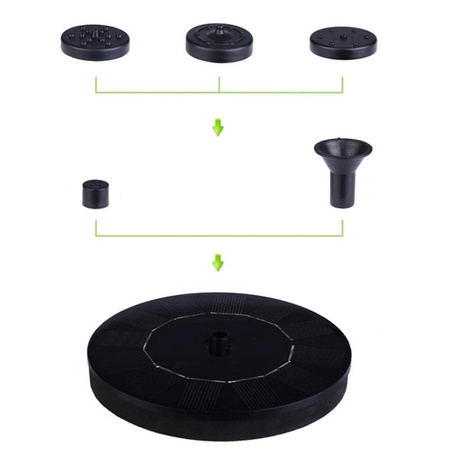 Fontanna Solarna LED HERMES Ogrodowa Pływająca z Pompą 180l/h LUMILED