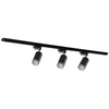 Zestaw Szynowy Szynoprzewód Szyna Listwa 1-Fazowa + 3x Reflektor GU10 Czarna PARIS Sanico Goldlux