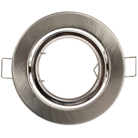 Oprawa HALOGENOWA Podtynkowa Ruchoma Okrągła AURELI Satyna Blacha MR16 GU10