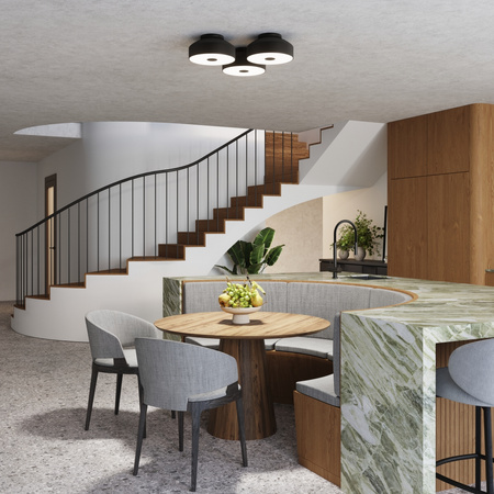 Plafon LED Lampa Sufitowa 4x E27 Czarna OMIQ Crimson SL.1678 Sollux