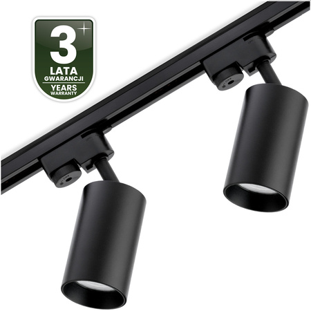 Zestaw Szyna Oświetleniowa Szynoprzewód 1m + 2x Reflektor Szynowy SAGI GU10 Czarny LUMILED
