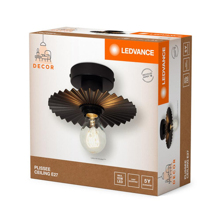 Lampa Sufitowa Oprawa Natynkowa Dekoracyjna E27 Szary Decor Ledvance