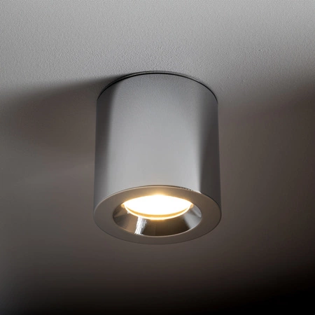 Oprawa Natynkowa Sufitowa GU10 SPOT TUBA Chrom Wodoodporna IP44 CEARA 10713 Nowodvorski