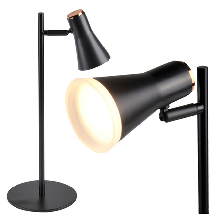 Lampka biurkowa stołowa 4,2W LED BERG czarna 3000K GOLDLUX (Polux)