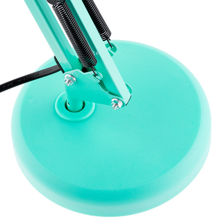 Lampka Biurkowa Kreślarska Stołowa E27 TOBI Miętowa Lumiled + uchwyt na blat