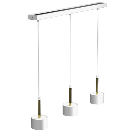 Lampa Wisząca Sufitowa ARENA Biała Złota 3xGX53 Listwa Milagro