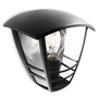 Kinkiet Ogrodowy Lampa Elewacyjna Zewnętrzna LATARNIA E27 IP44 Czarna Creek Philips