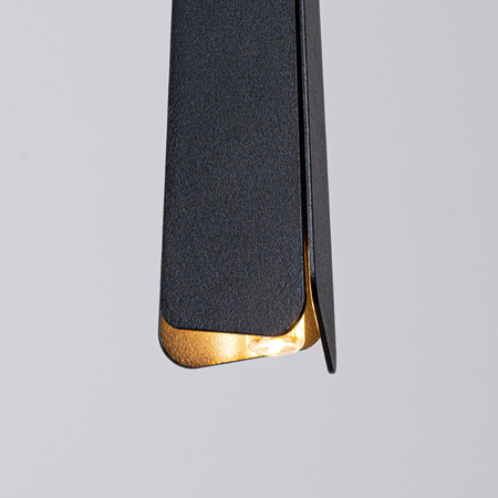 Lampa Sufitowa Wisząca Zwis 3x G9 Żyrandol Tubularna Czarna Skandynawska Prysm Sollux