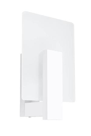 Lampa Ścienna Kinkiet E14 Kwadratowa Biała Skandynawska Lappo Sollux