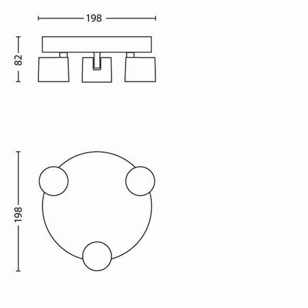 Lampa Sufitowa Reflektor LED 13.5W 1500lm 2700K Biała Star Philips