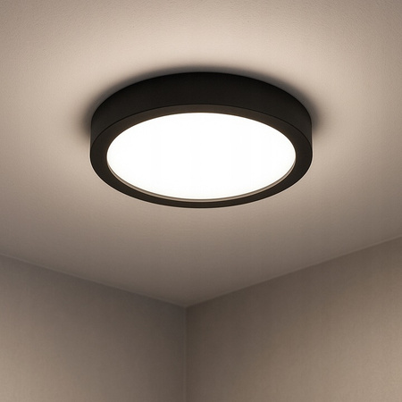 Plafon natynkowy Panel LED 24W 4000K Czarny okrągły Proma LVT