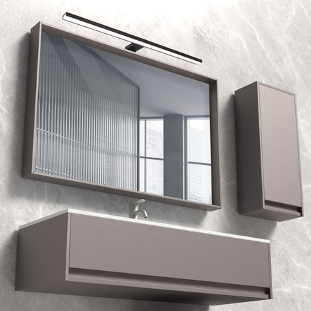 Kinkiet Ścienny LED Łazienkowy 12W 1350lm 4000K Neutralna 120° Czarny IP44 SAMOS Sanico Goldlux