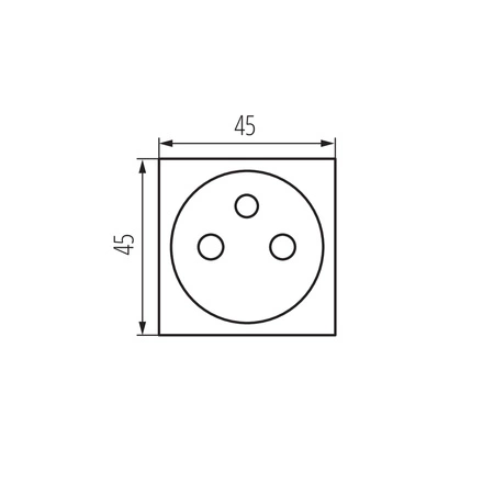 Gniazdo Sieciowe Zasilające Ochrona Styków 16A Uziemienie Kwadratowe Białe BIURO Kanlux