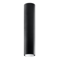 Lampa Sufitowa Oprawa Natynkowa SPOT TUBA GU10 Tubularna Czarna Nowoczesna Lagos Sollux
