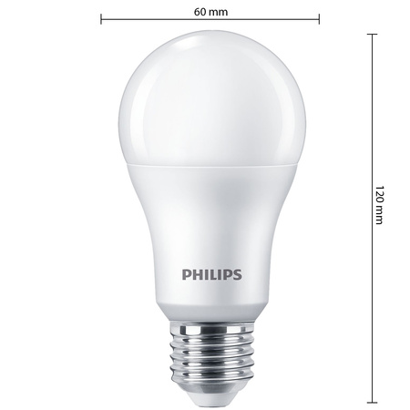 3x Żarówka LED E27 A65 13W = 100W 1521lm 2700K Ciepła 150° EC Multipack Philips