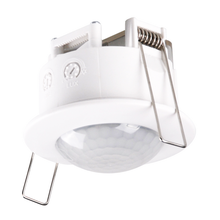 Czujnik Ruchu i Zmierzchu PIR 6m 120° Podtynkowy Biały Sanico Goldlux