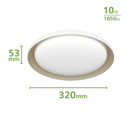 Lampa Sufitowa Plafon LED 10W 1850lm 2700K SceneSwitch Biała Pebblo Ultra Efficient Philips