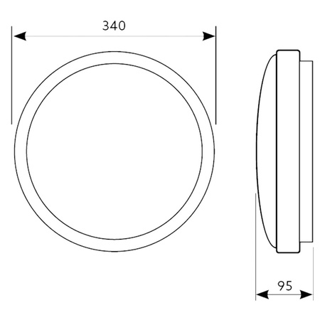Plafon LED Oprawa Lampa Sufitowa Ścienna 2xE27