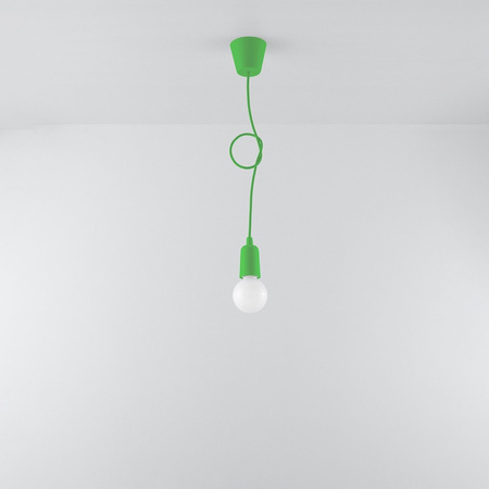 Lampa Sufitowa Wisząca Zwis E27 Nieregularna Zielona Nowoczesna Diego Sollux