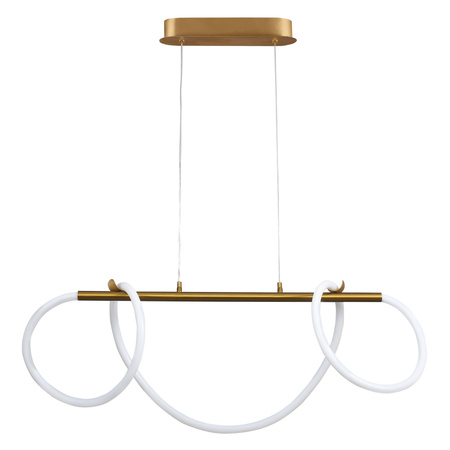 Lampa Sufitowa LED Wisząca Zwis 38W 4450lm 4000K Neutralna Złota Emma Sanico Goldlux